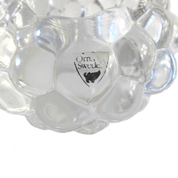 Orrefors Raspberry Crystal Votive Candle Holder Sweden - Picture 2 of 5